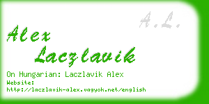 alex laczlavik business card